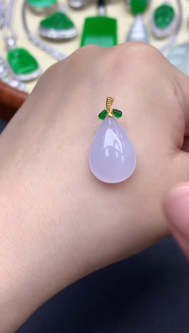 颈饰18K金镶嵌翡翠139-中国好珍宝1