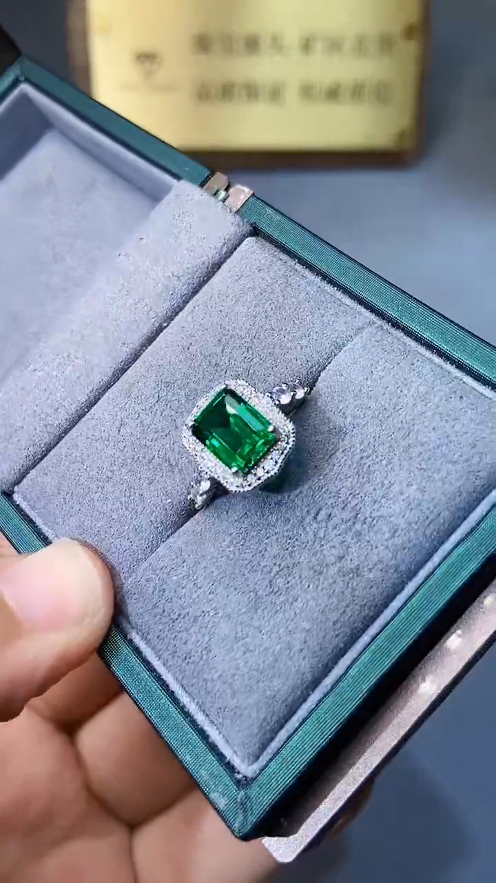 【闪购商品】透辉石戒指银S925镶嵌35