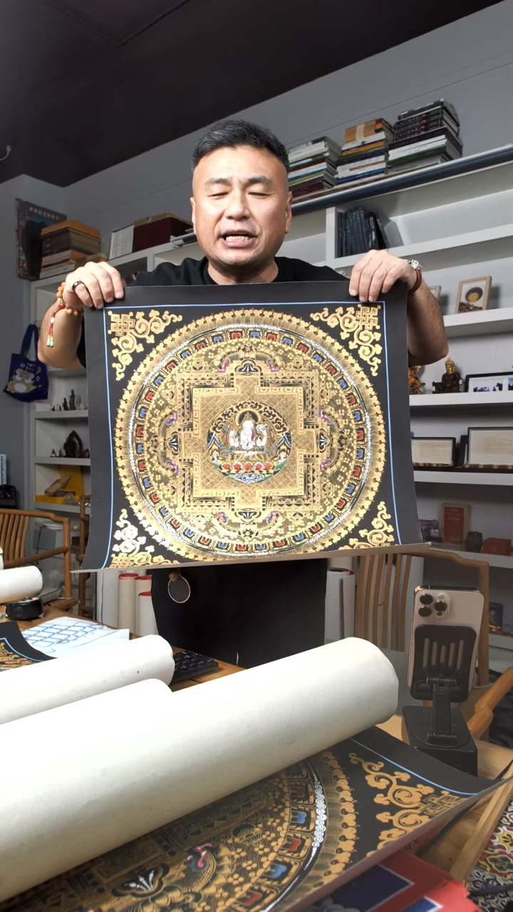 【闪购商品】装裱画四臂观-实物略有差异介意勿拍50X50