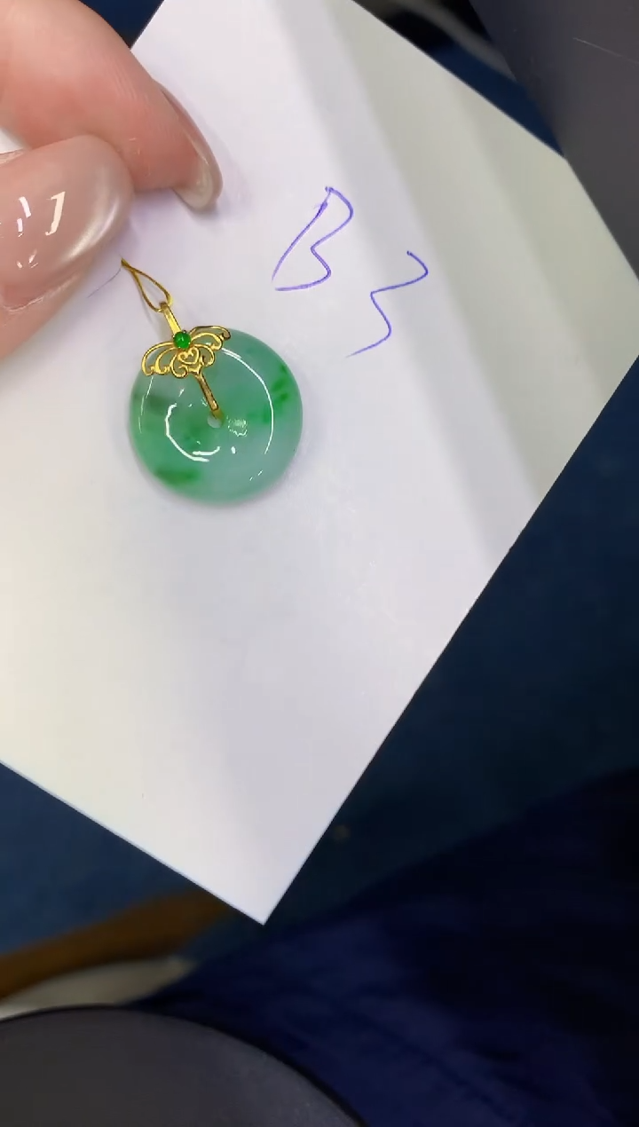 【闪购商品】翡翠颈饰18K金镶嵌0000000000