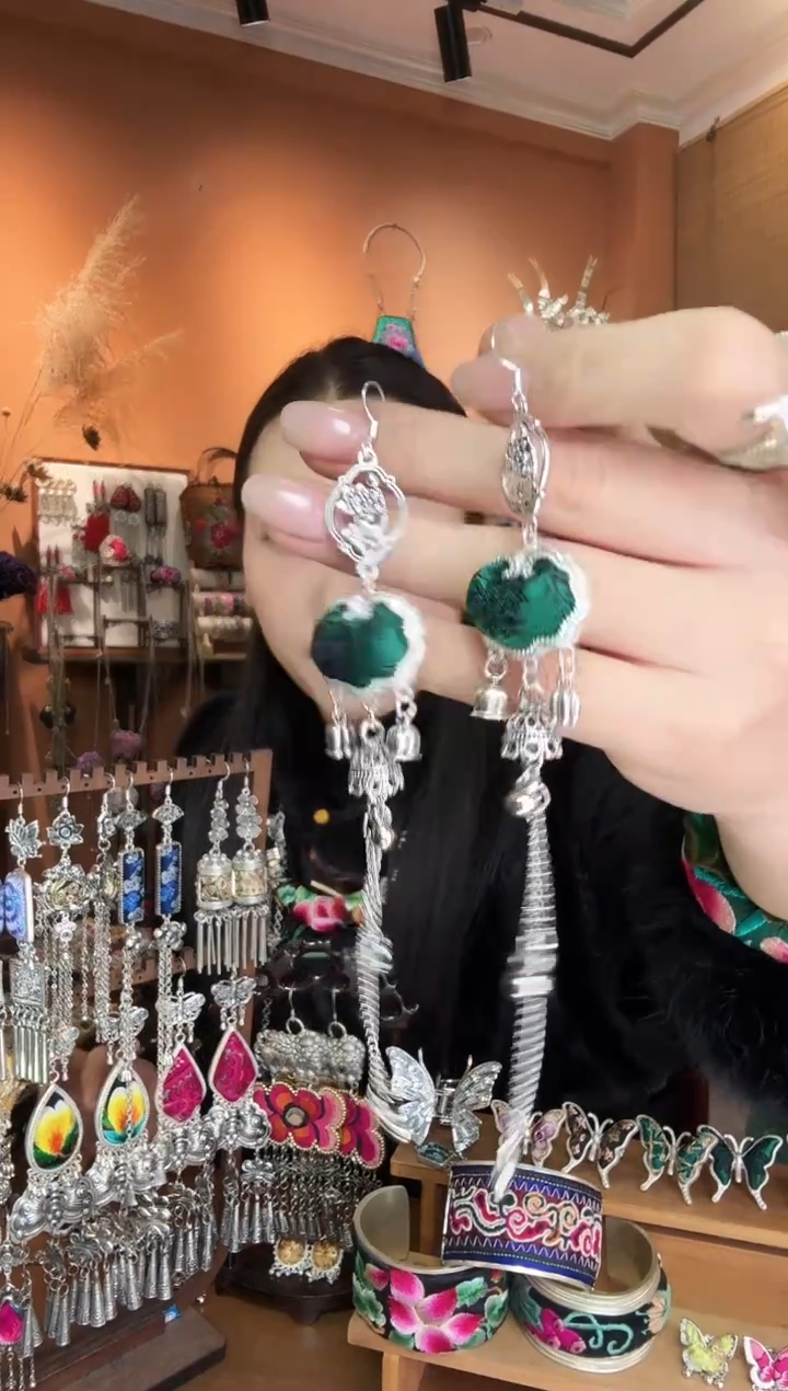 刺绣纯手工民族风耳环