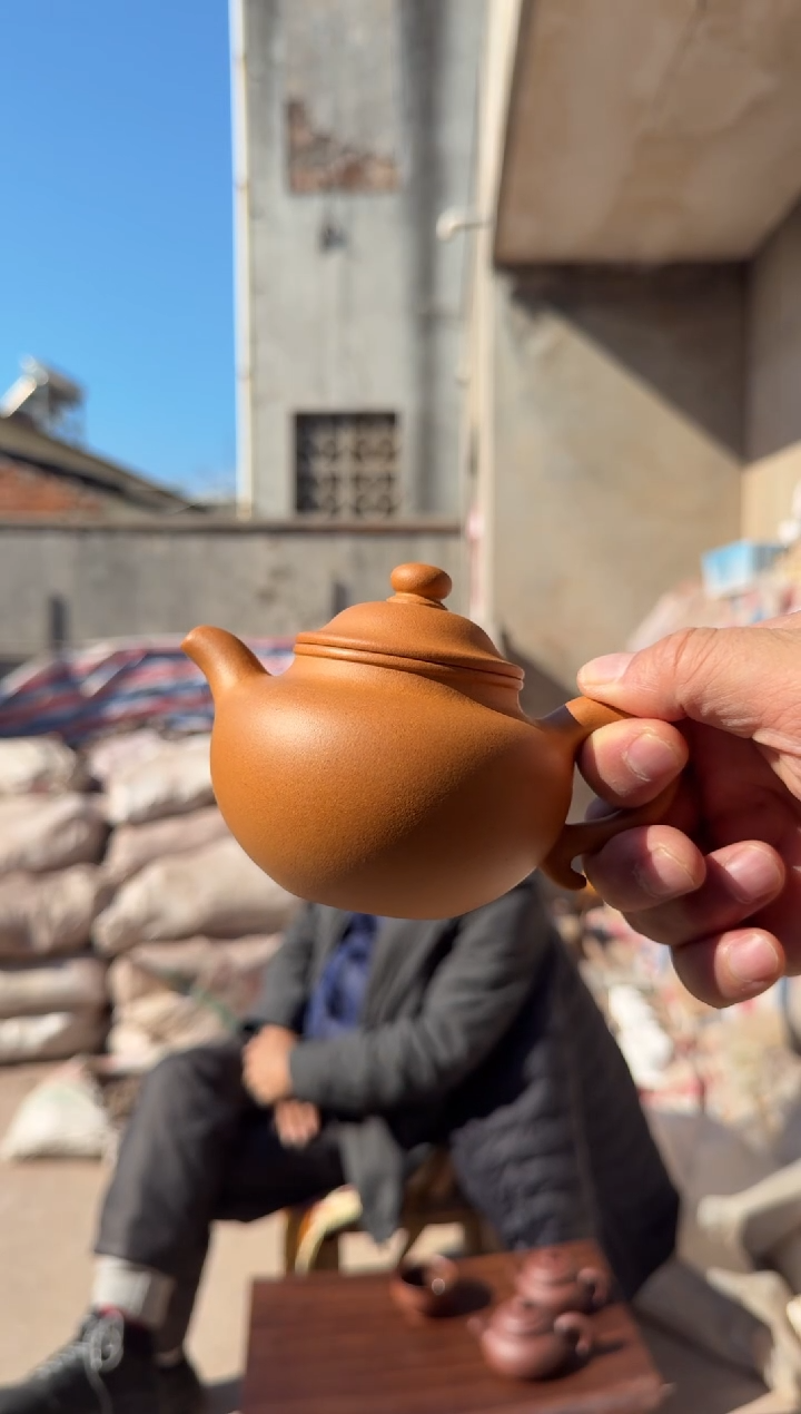 茶壶紫砂220CC老宕口无添加黄金段半手大亨莲子