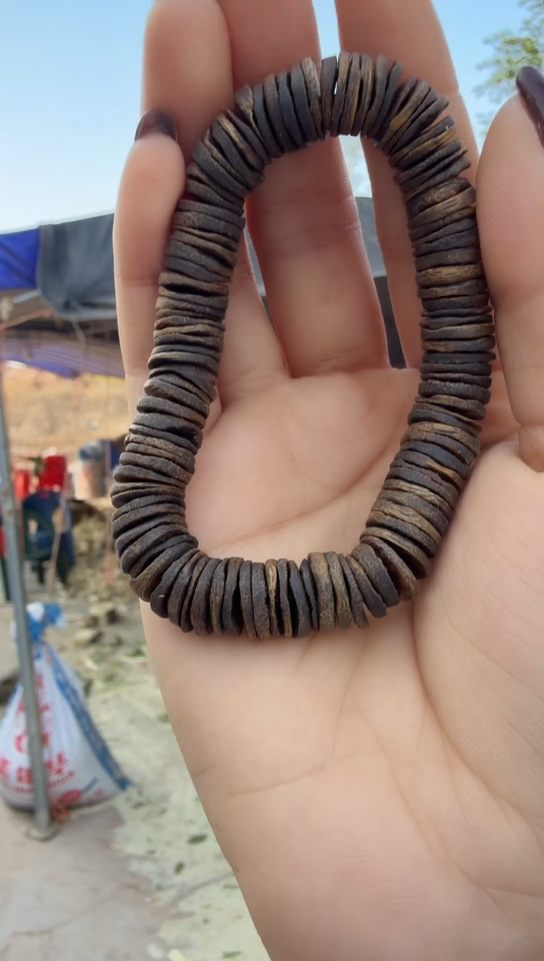 沉香手串药品片片珠卡10尺寸13克沉水级