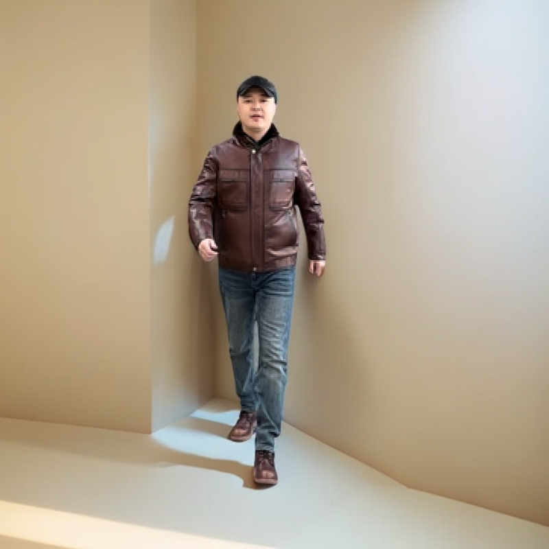 DL7073男士时尚高档冬季保暖皮衣山羊皮水貂内胆獭兔袖子