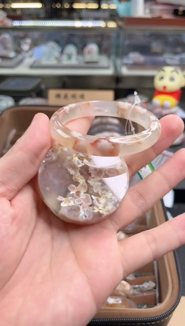 未镶嵌手镯石英质玉55圈口（赠品镯心）6886684