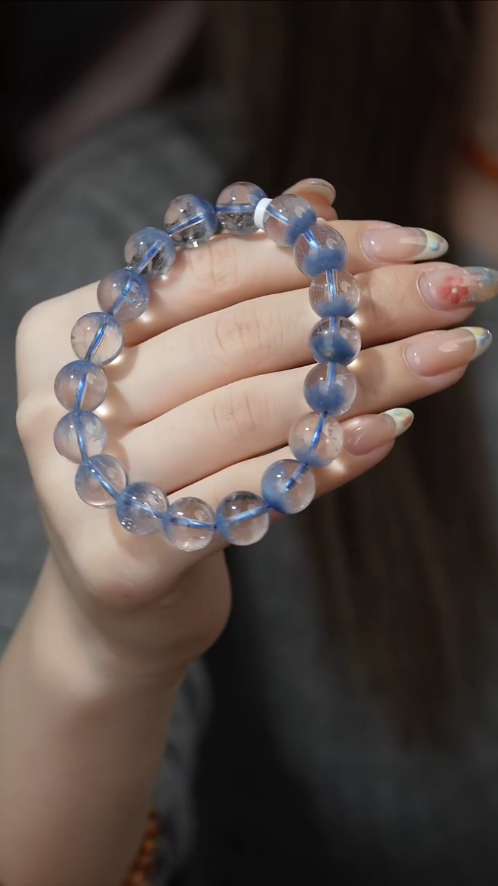 单圈未镶嵌水晶Y06（多样性发一件）蓝线11mm+