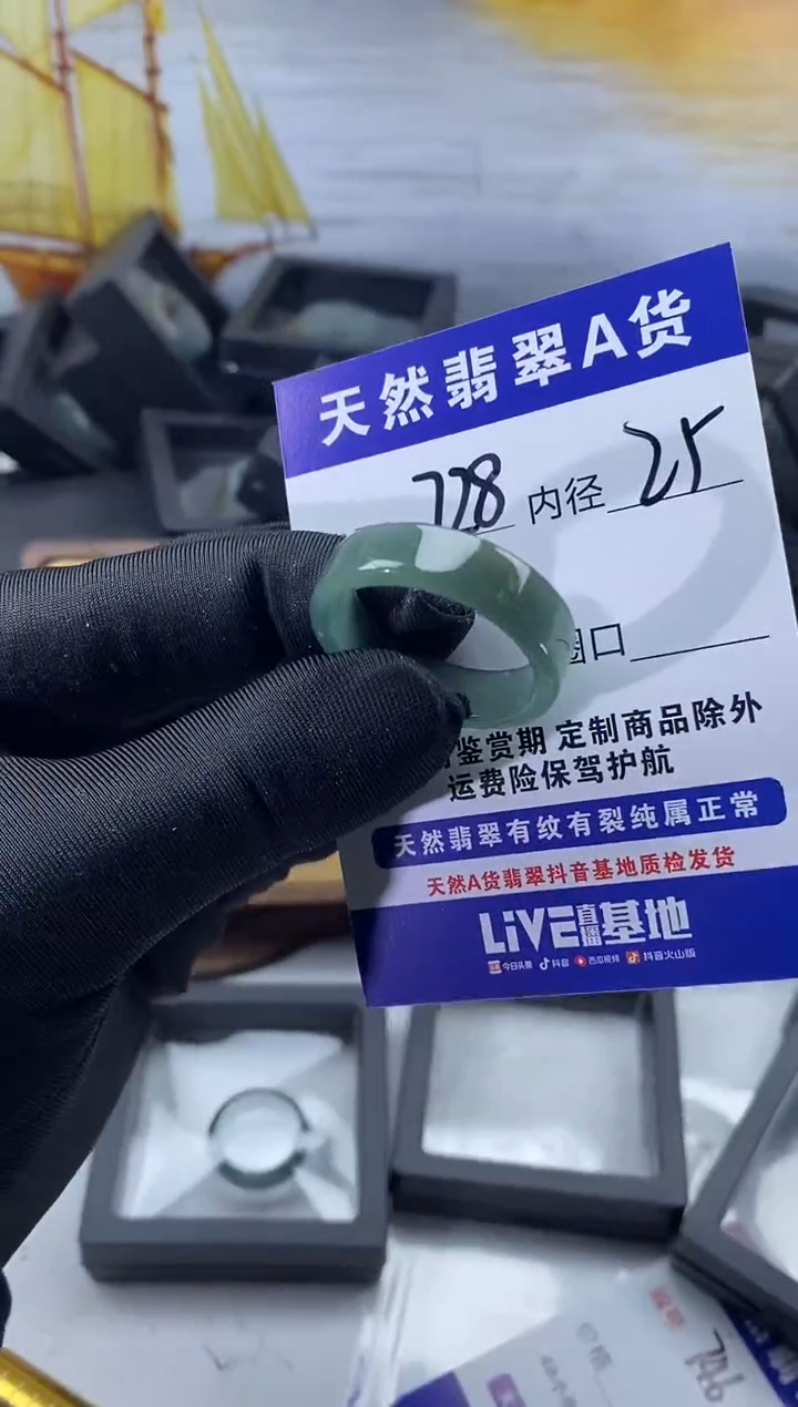 未镶嵌戒圈翡翠728