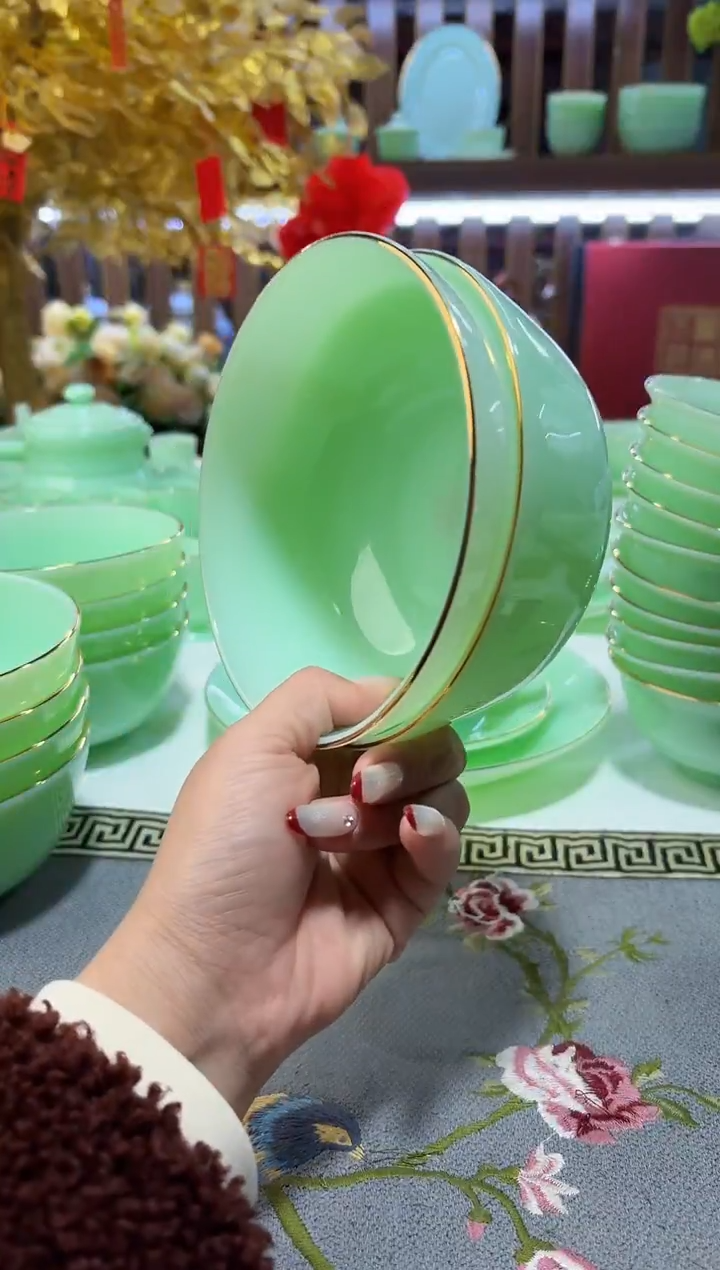 玉瓷5.5英寸饭碗2个