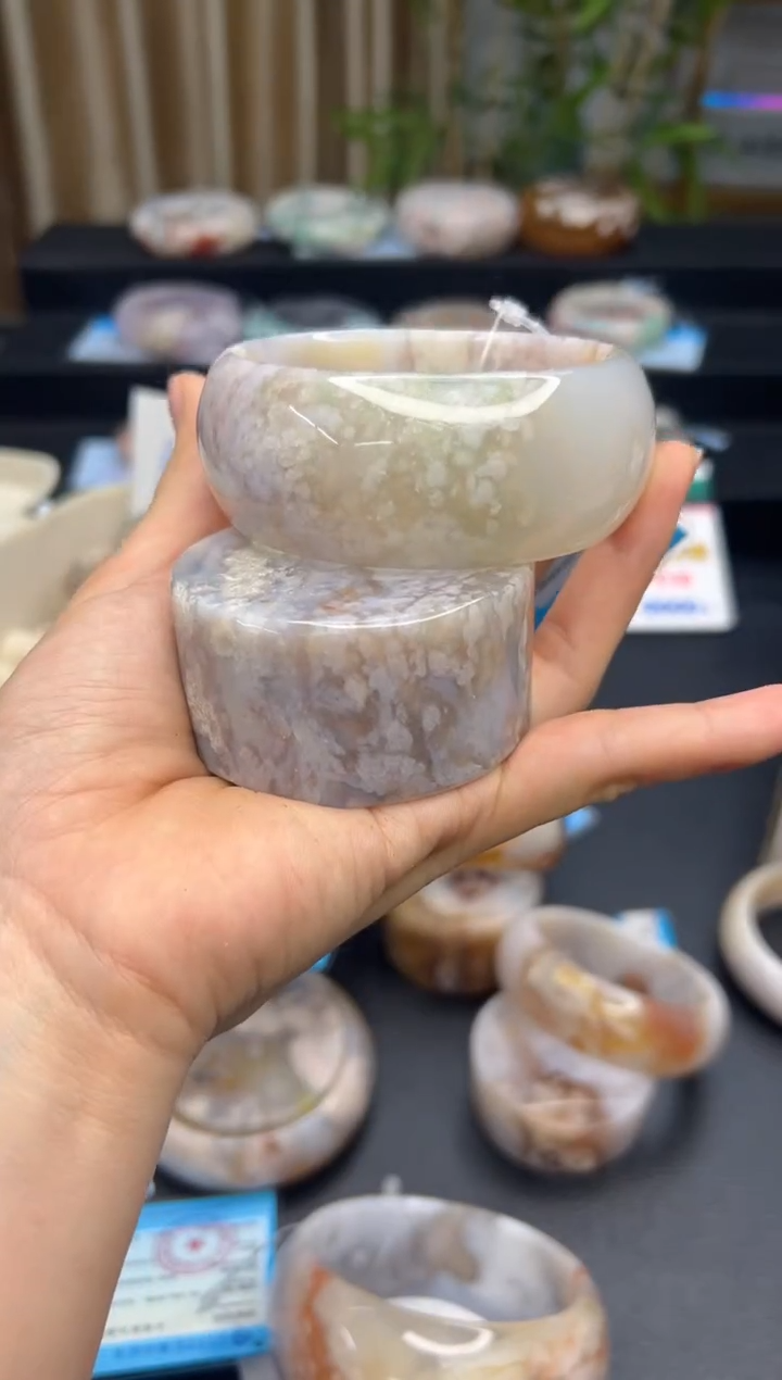 【闪购商品】石英质玉手镯未镶嵌A1332(60圈赠送镯心)