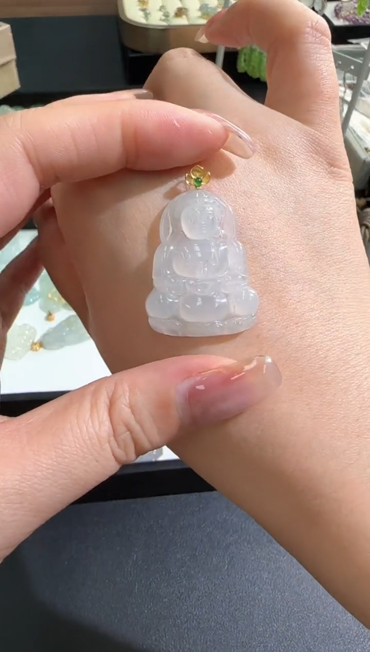 【闪购商品】翡翠颈饰18K金镶嵌250214317