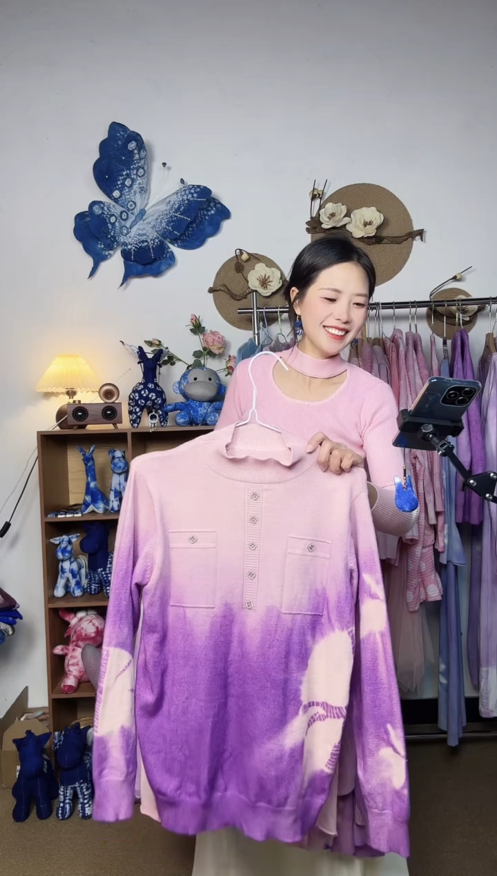 ?**?大理青纱云染裙子