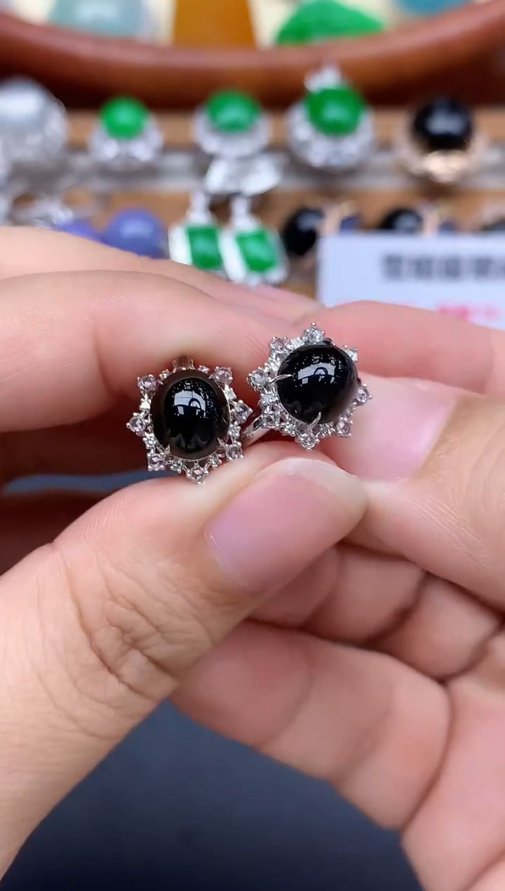 18K金镶嵌翡翠耳饰540-中国好珍宝