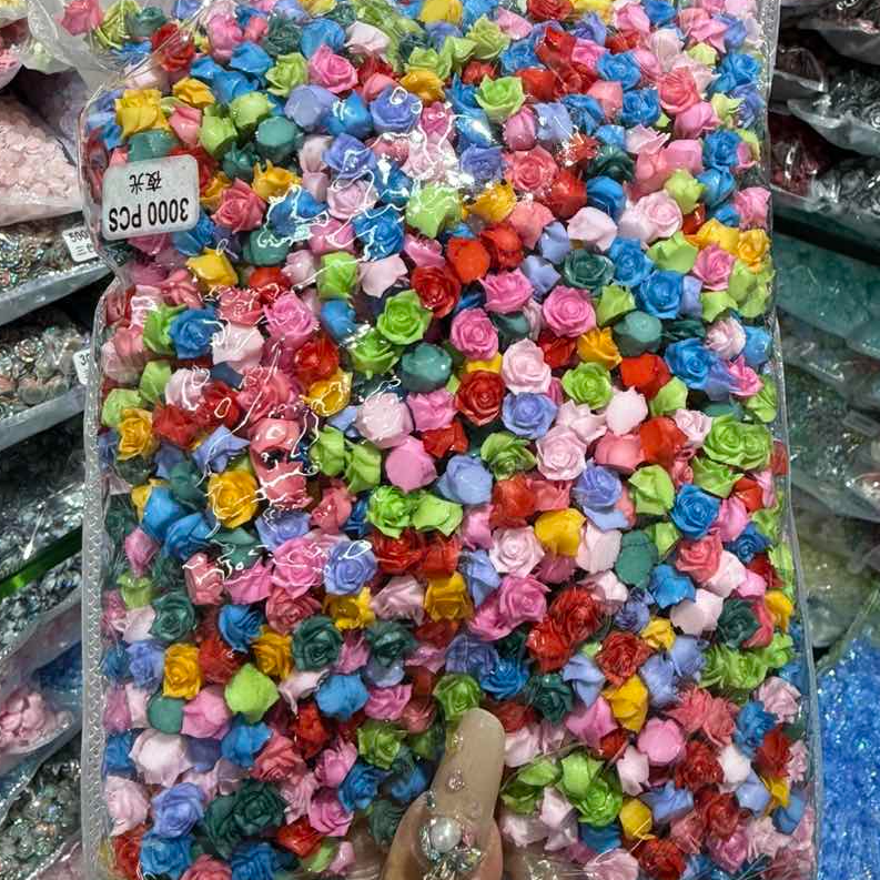 【马上制造局】扎染花新品雕花美甲树脂玫瑰花diy饰品美甲店