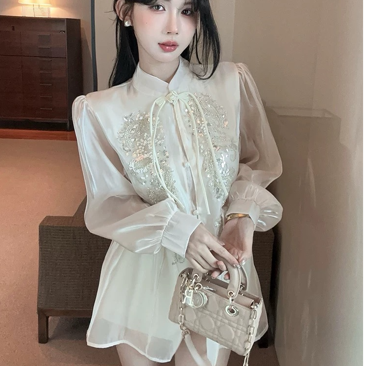 【yaoyao女装】新款气质简约设计感衬衫上衣春秋新款