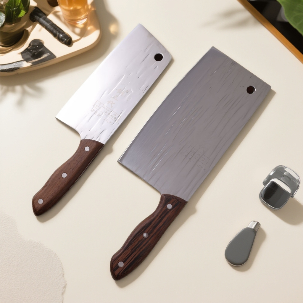 手工锋利不锈钢切肉刀套刀（350克切片刀/510克砍骨刀）新人菜刀