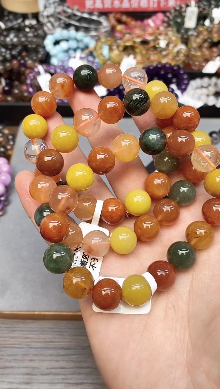 【闪购商品】水晶手串未镶嵌A67 兔毛 12mm+