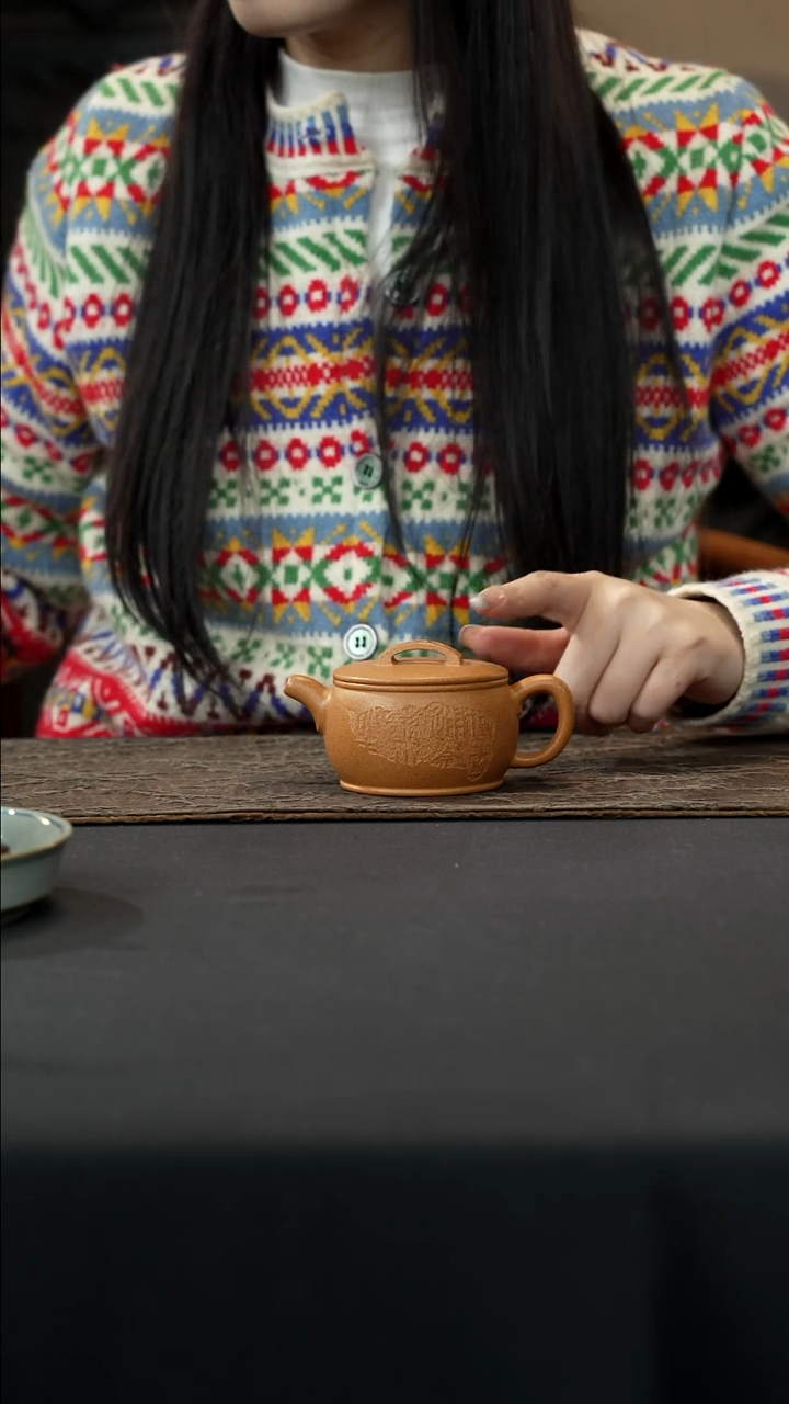 【闪购商品】紫砂茶壶黄降坡传统汉瓦150cc