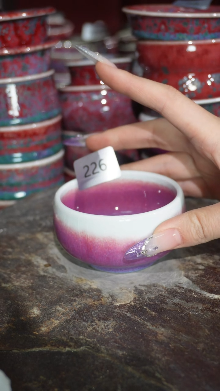 摆件陶精品窑变钧瓷茶器