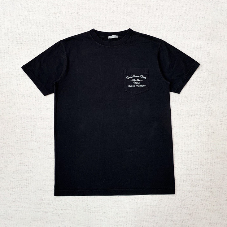 未使用 DIOR/迪奥 做旧刺绣标语百搭短袖s码编码xb0607