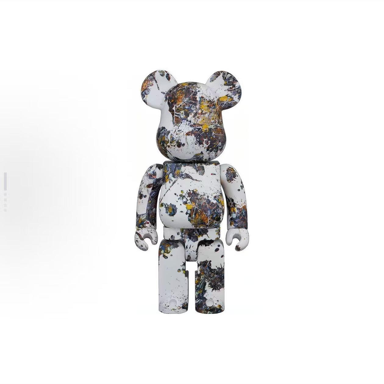 【白】bearbrick 积木熊 泼墨三代 400% 潮流玩具