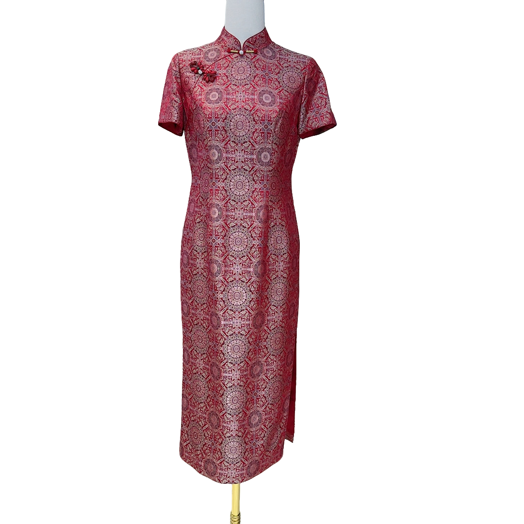 依诺 9936 宋锦旗袍裙