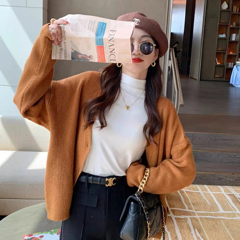 半高领打底衫女长袖百搭纯色t恤秋冬新款修身显瘦基础款内搭上衣