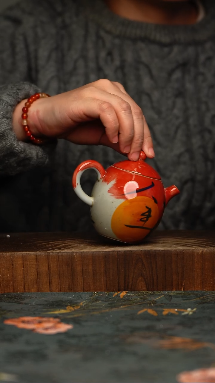 瓷片釉下彩手工手绘同款