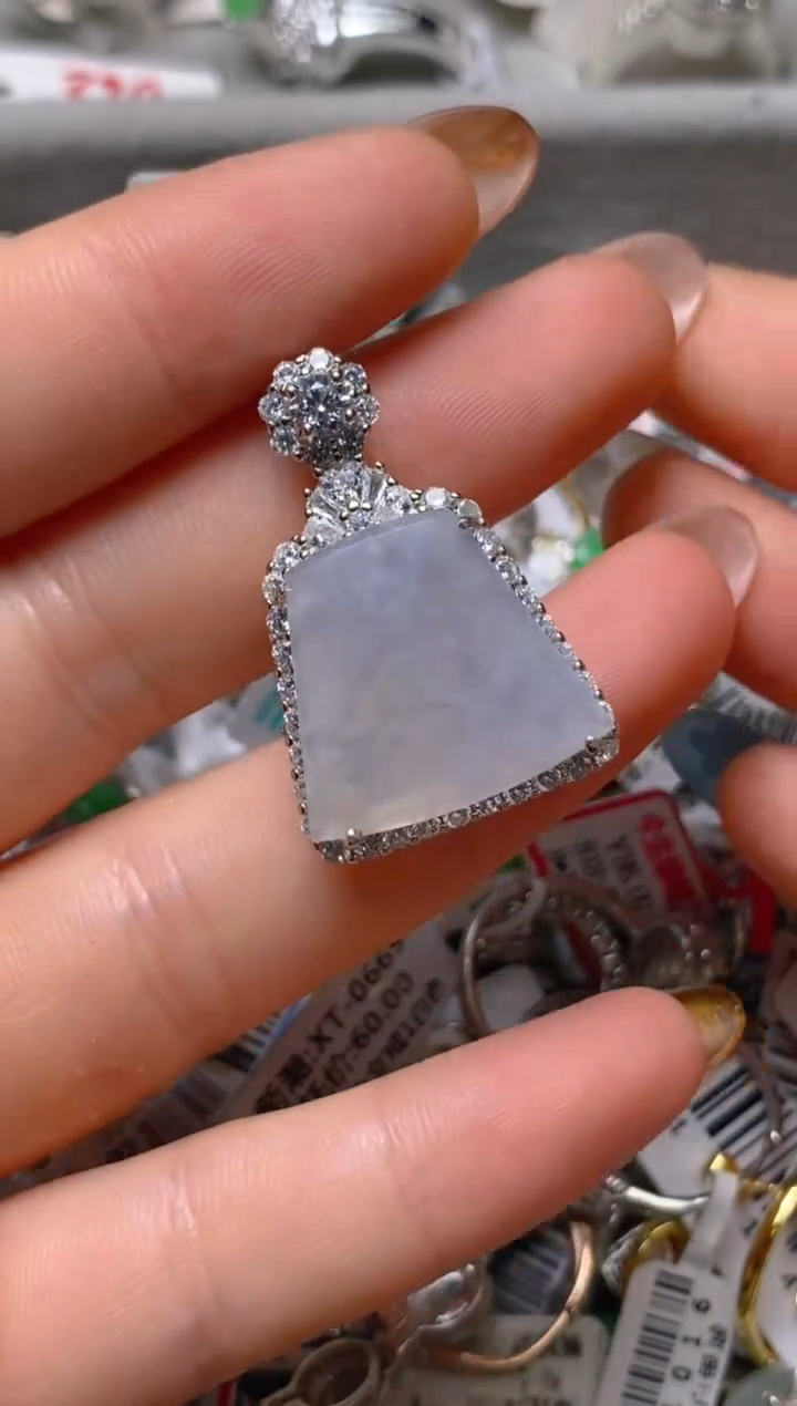 银S925镶嵌戒指翡翠百内无证书