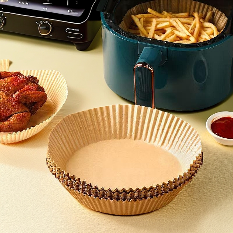 【买50送50】空气炸锅专用纸盘圆形方形硅油纸烧烤吸油纸烘焙通用