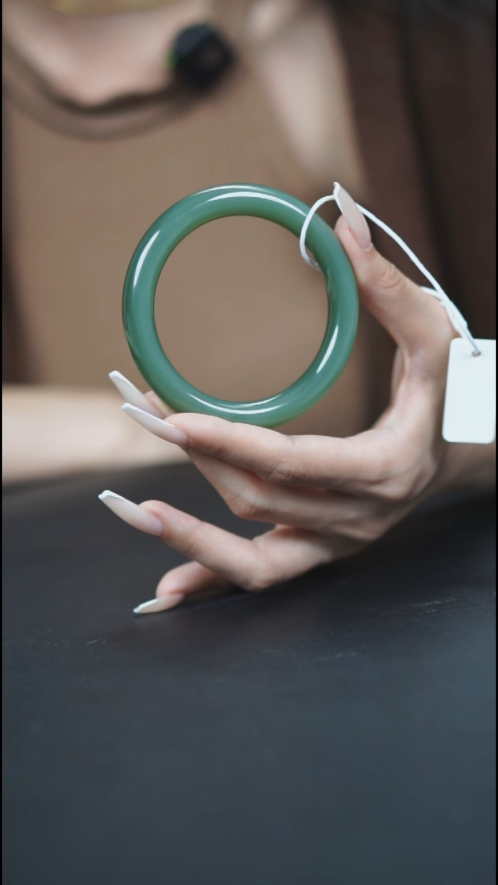 未镶嵌手镯和田玉洋*HA00248粉青猫眼手镯-----60.7(剩余）