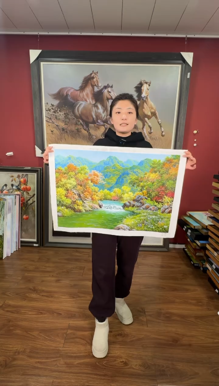 油画【98号】约50*70cm丨朝鲜原创纯手绘孤品油画丨顺丰包邮 
