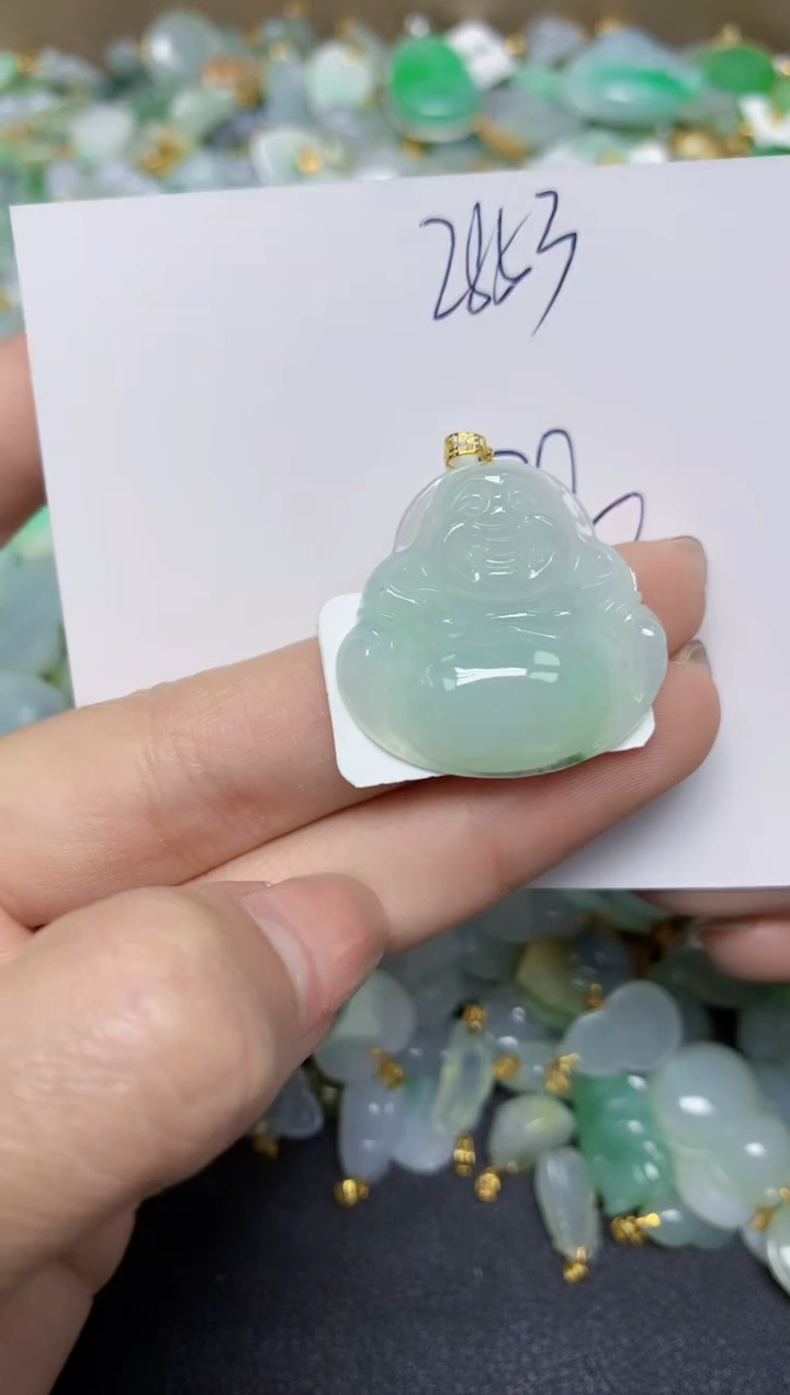 【闪购商品】翡翠颈饰18K金镶嵌 天然翡翠A货