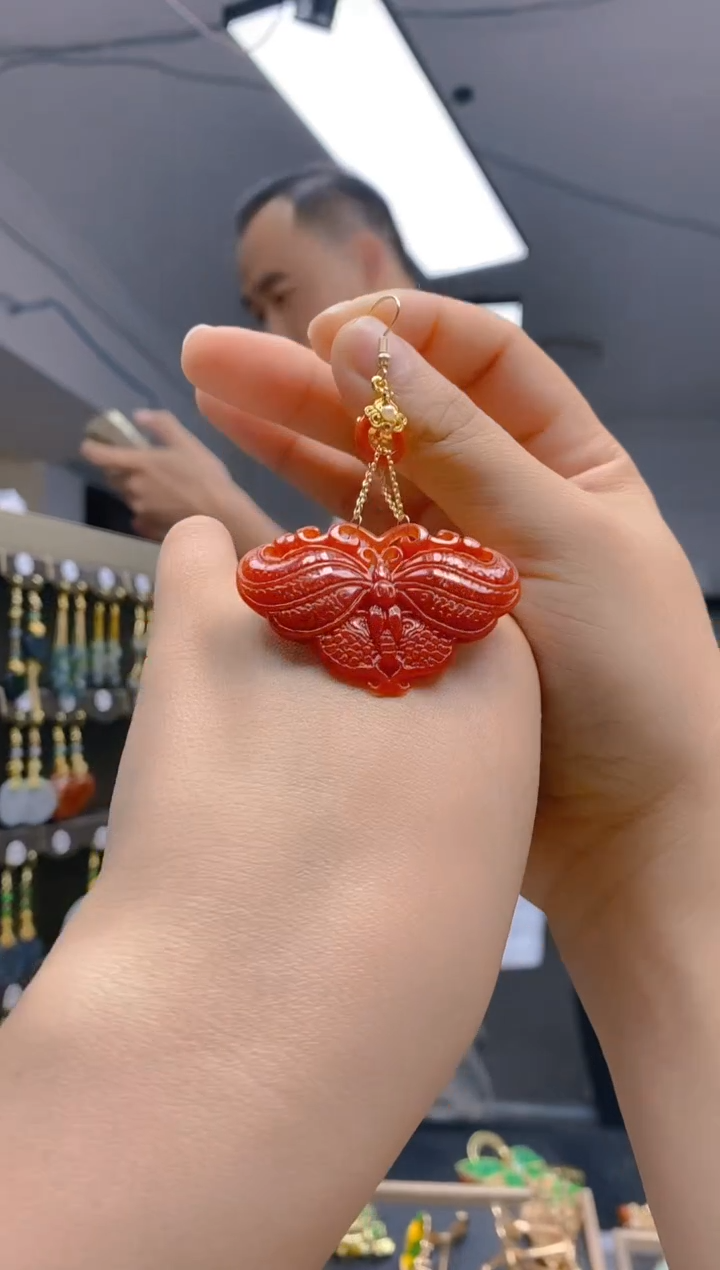 【闪购商品】翡翠耳饰合金0221翡翠耳钩一个