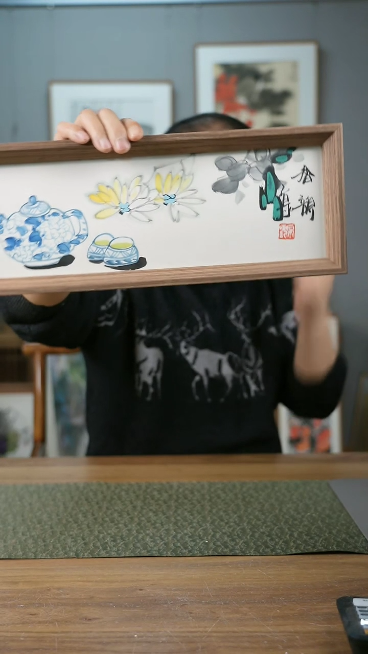 【闪购商品】书法手书/绘同款作品-协会会员老师带框作品