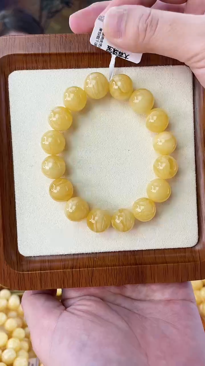 未镶嵌蜜蜡裸石手串