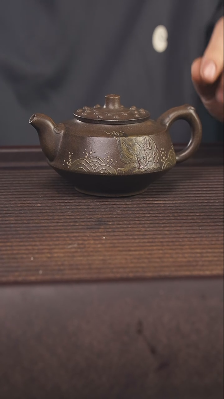 【闪购商品】紫砂茶壶180c'c顾氏手工紫砂