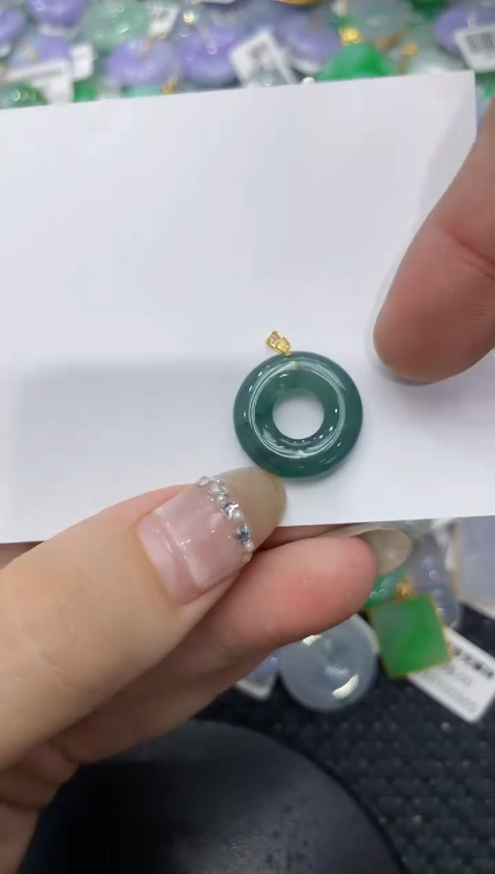 【闪购商品】翡翠颈饰18K金镶嵌2222222222