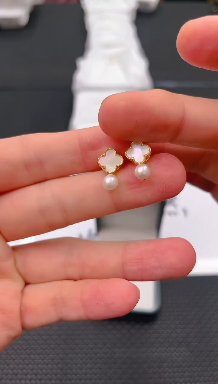 未镶嵌淡水珍珠耳饰ed1239