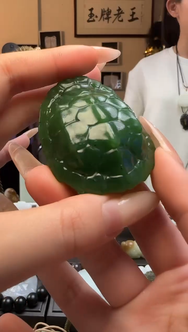 【闪购商品】和田玉碧玉富甲天下未镶嵌手把件