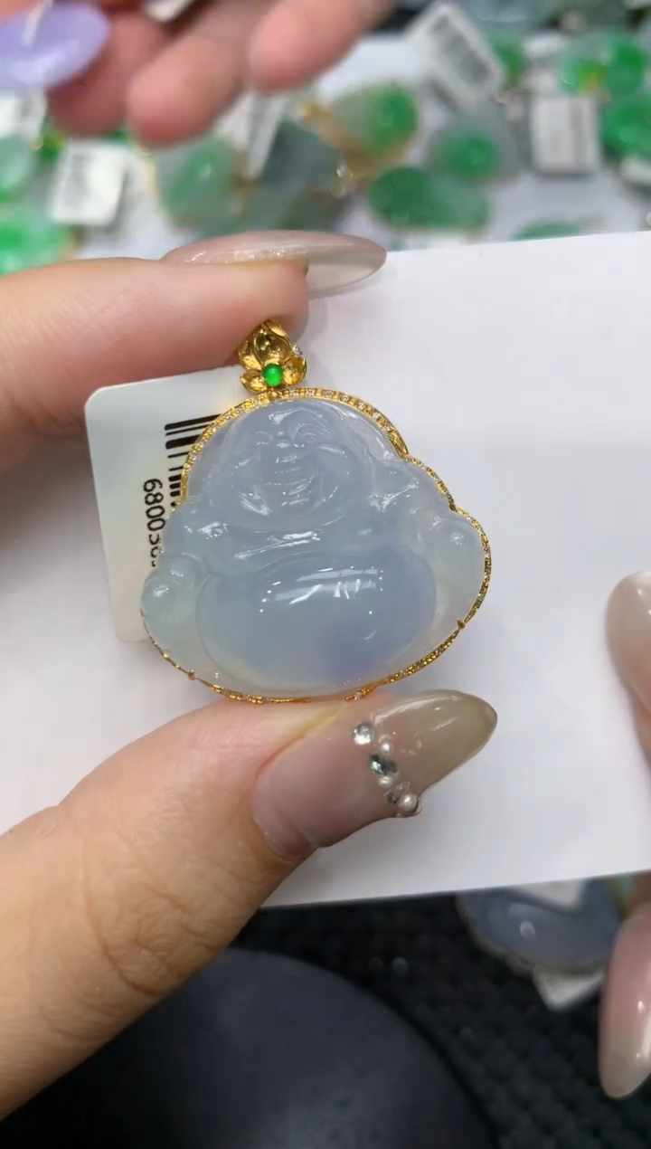 【闪购商品】翡翠颈饰18K金镶嵌222222222
