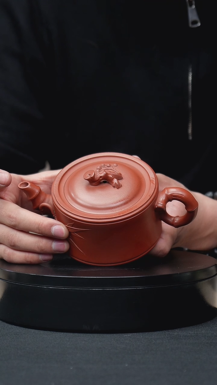 【闪购商品】紫砂茶壶朱泥大红袍竹段