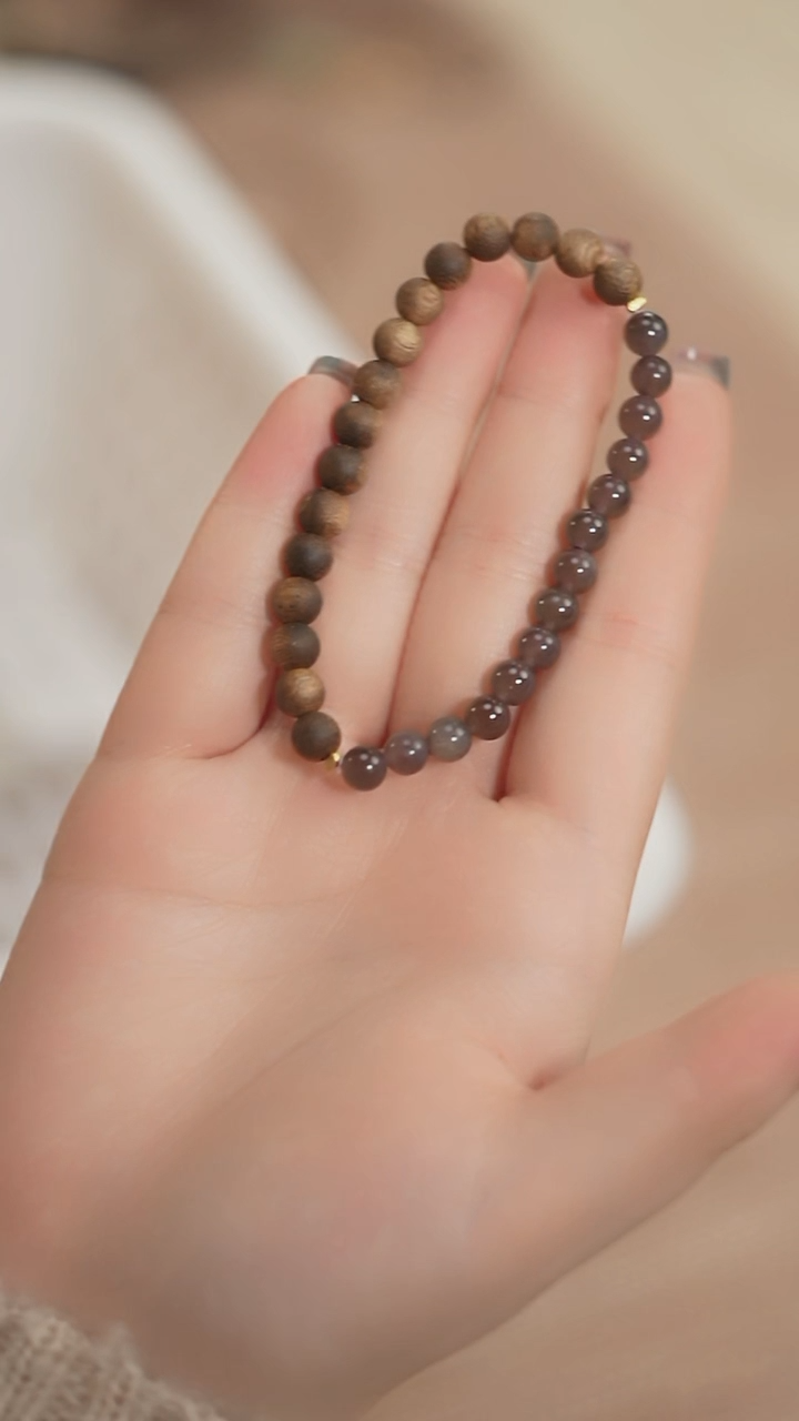 【闪购商品】沉香手串【海边】沉香烟紫单圈手串