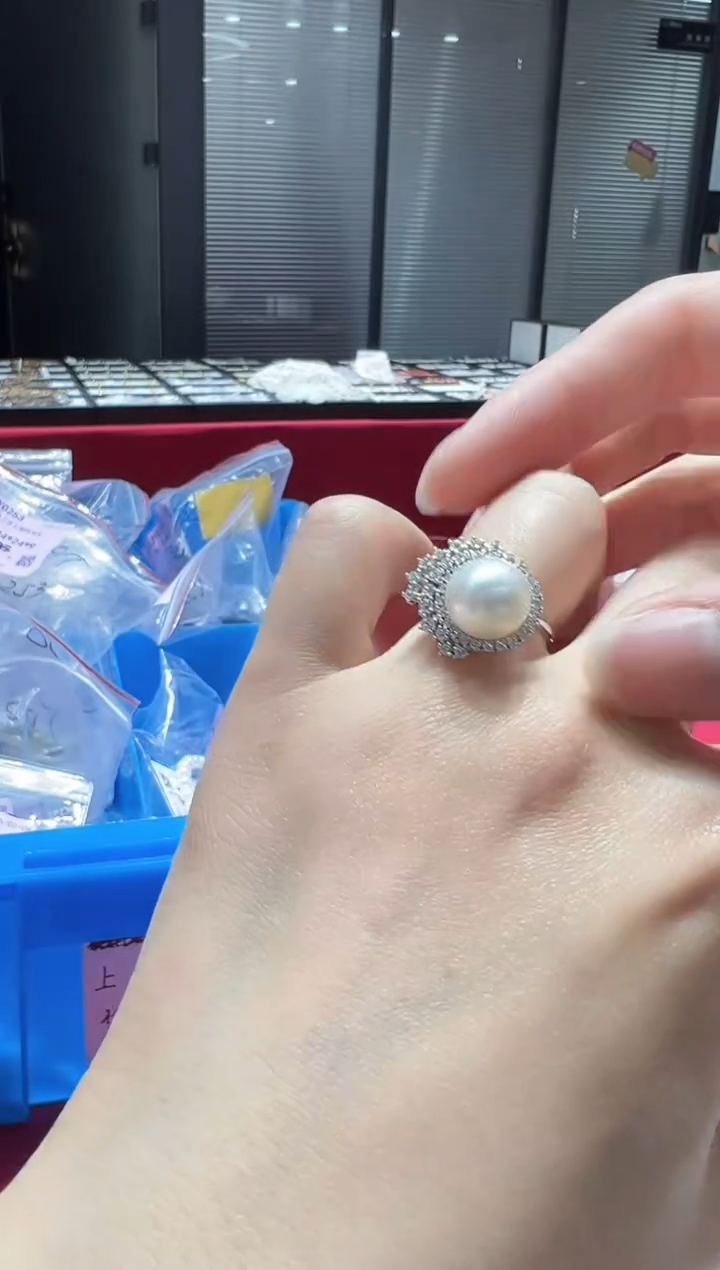 【闪购商品】海水珍珠戒指未镶嵌GSJ6012海水澳白戒指