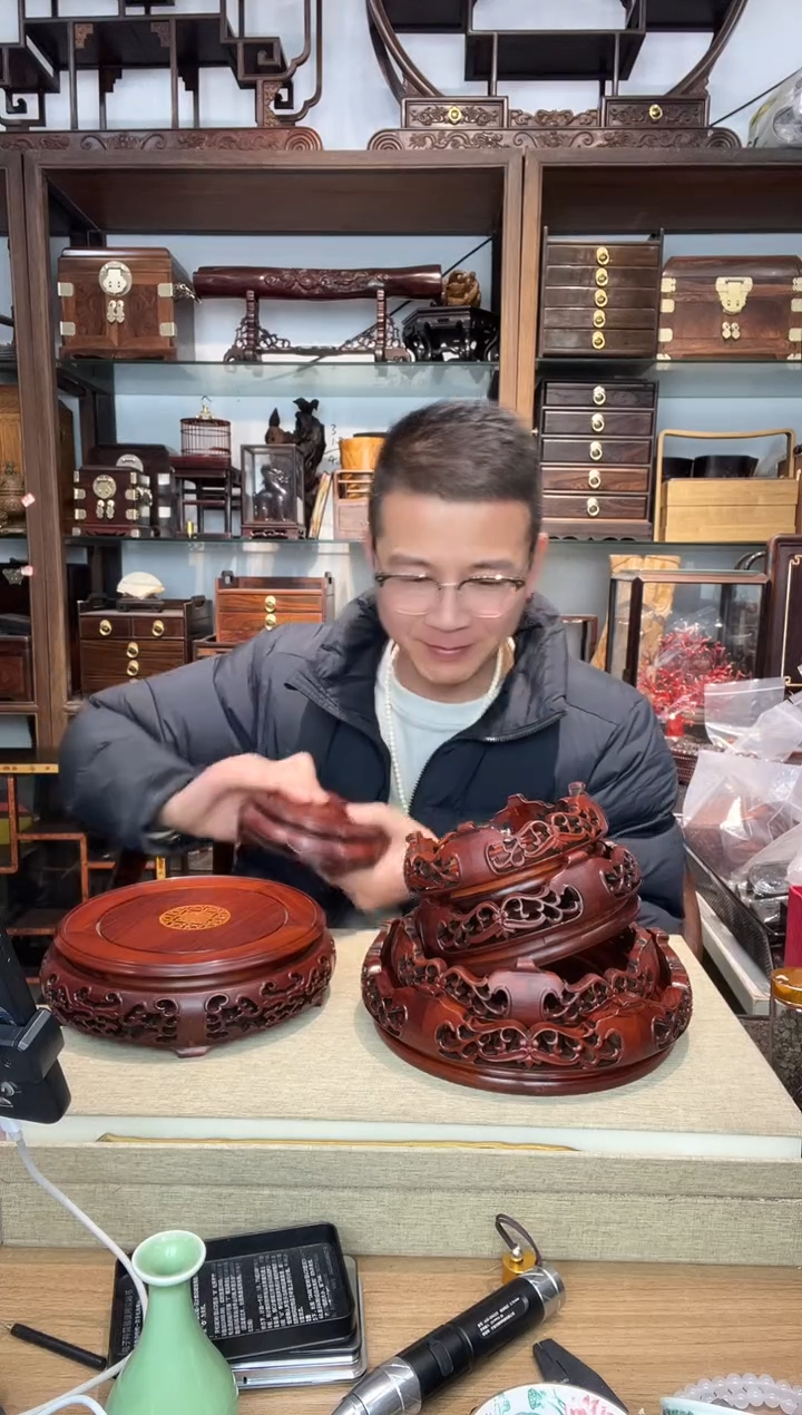 乌木类书架409 底座6件套  瑕疵