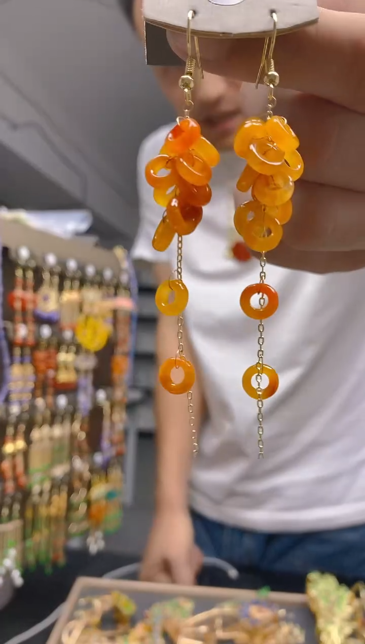 【闪购商品】翡翠耳饰合金0308翡翠耳钩