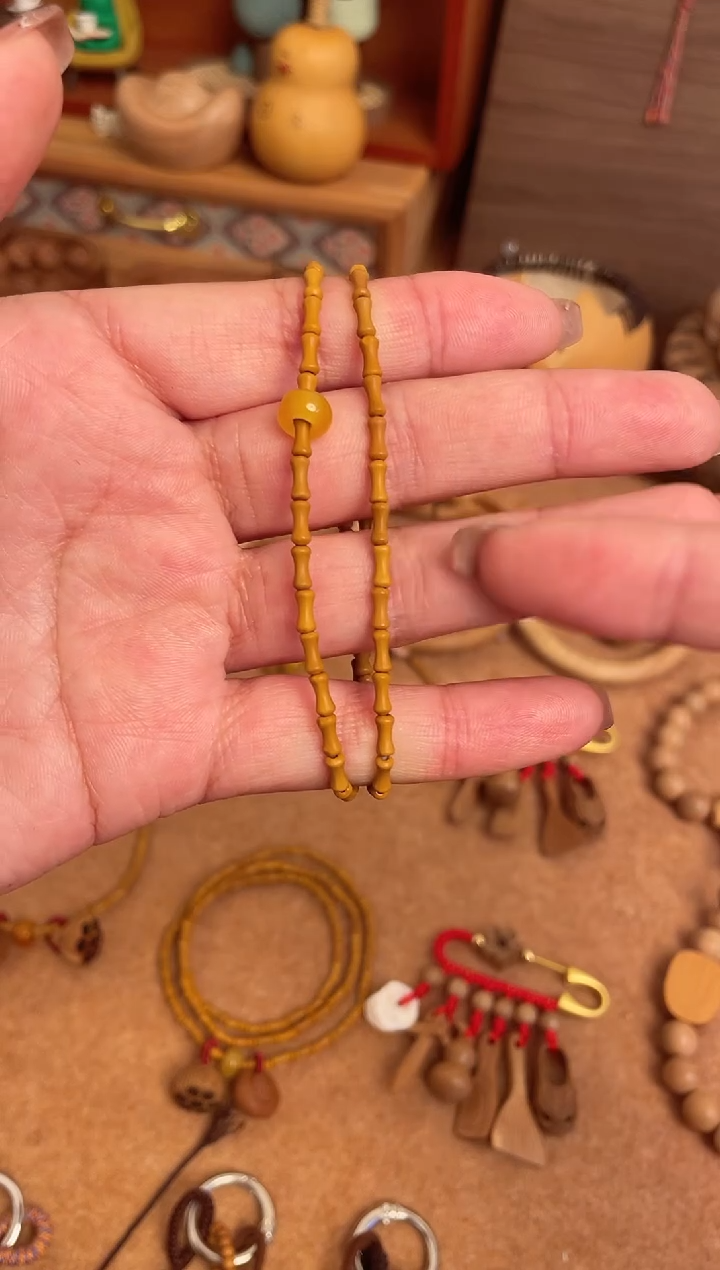 竹节手串一物一拍双圈加跑环