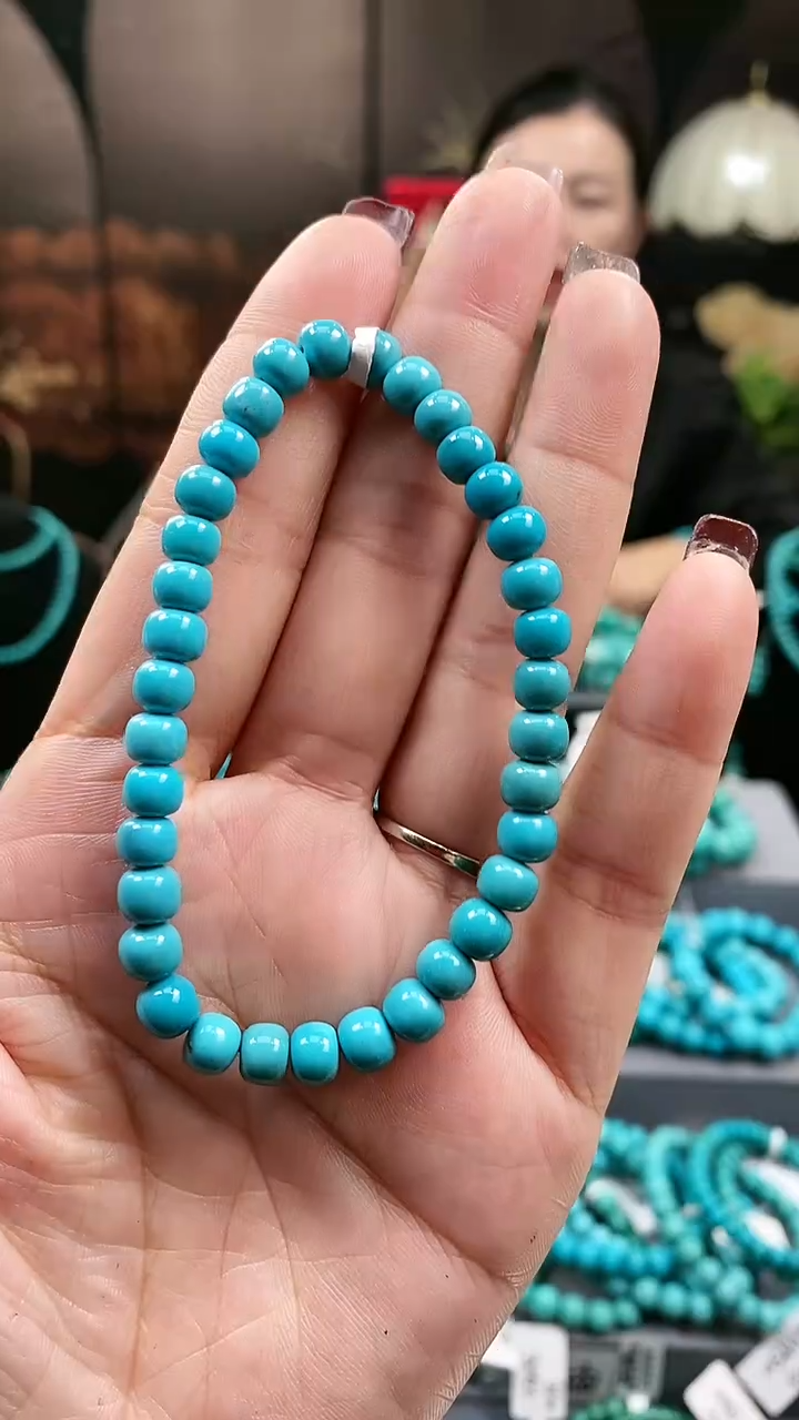 未镶嵌绿松石手串6mm+