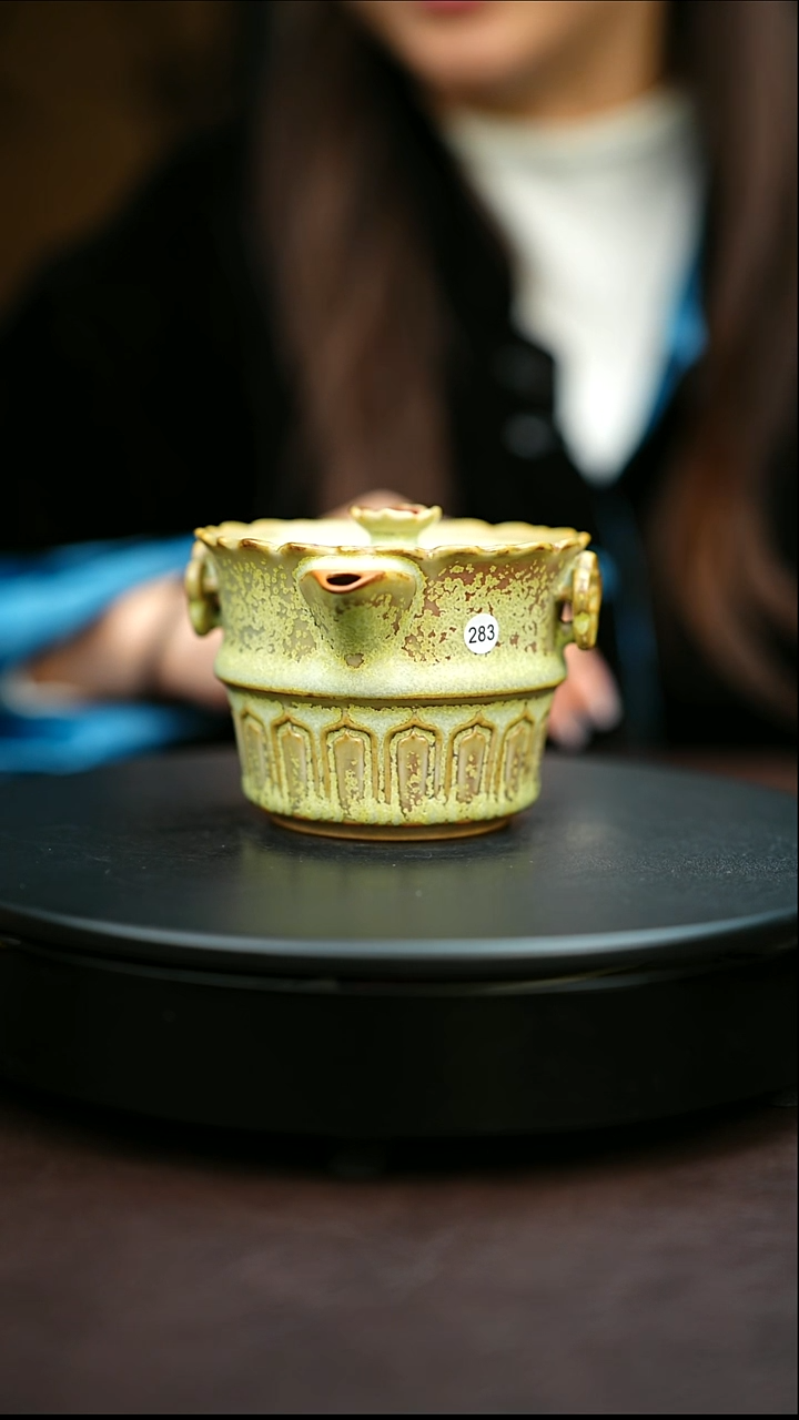 283#原矿钧瓷炉钧釉清欢壶