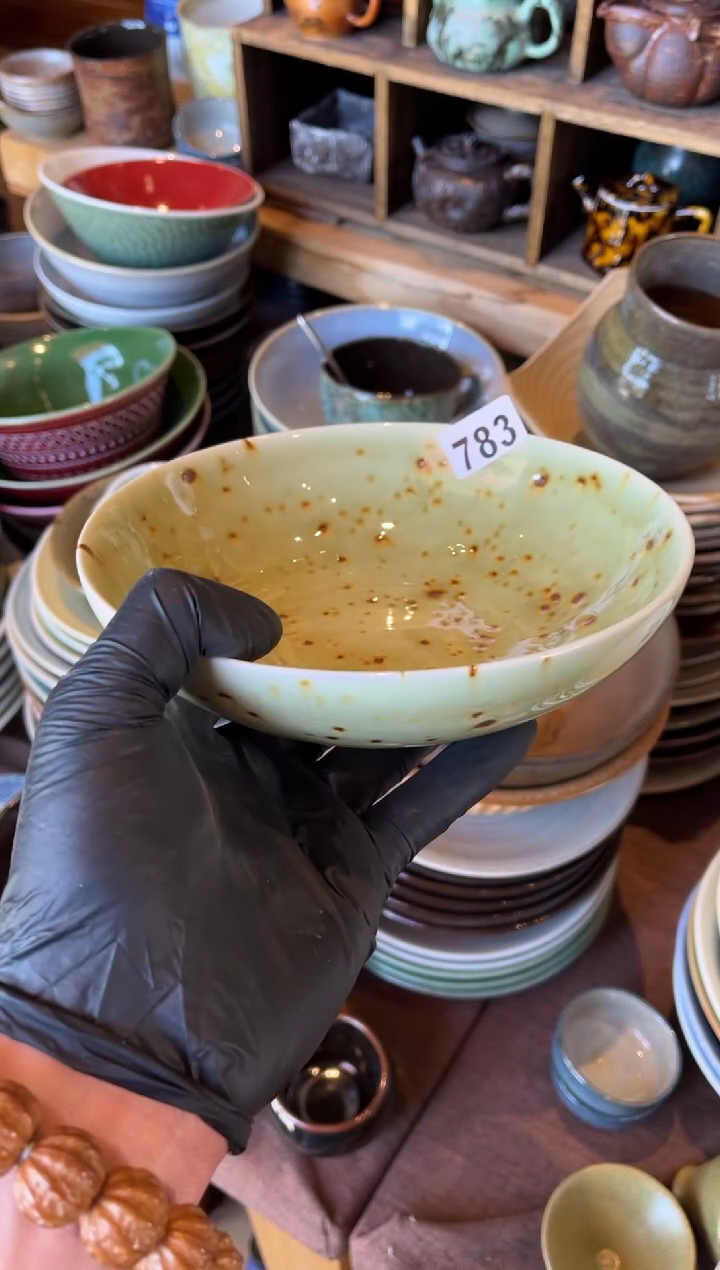 【闪购商品】瓷片783，枣花平底锅盘菜盘