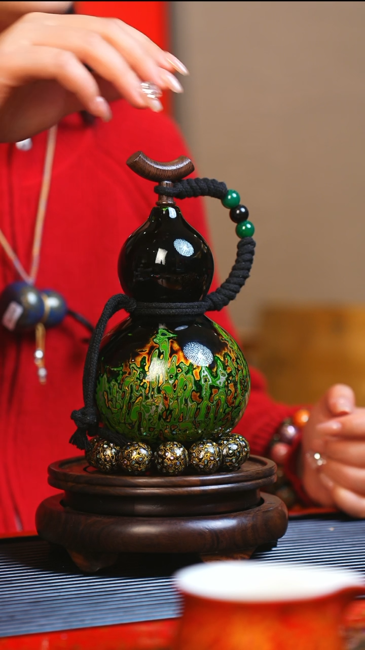 【闪购商品】JQ226大师姐臻选非遗大漆酒葫芦